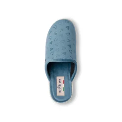 Pantofole azzurre da Donna con cuori Fly Flot