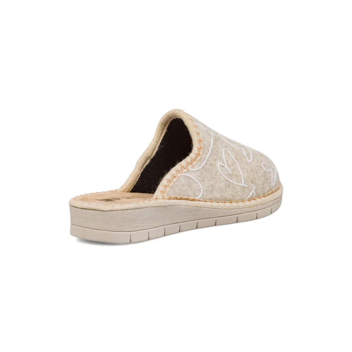 Pantofole beige da Donna con cuoricini Italia Trend
