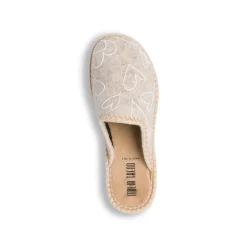 Pantofole beige da Donna con cuoricini Italia Trend