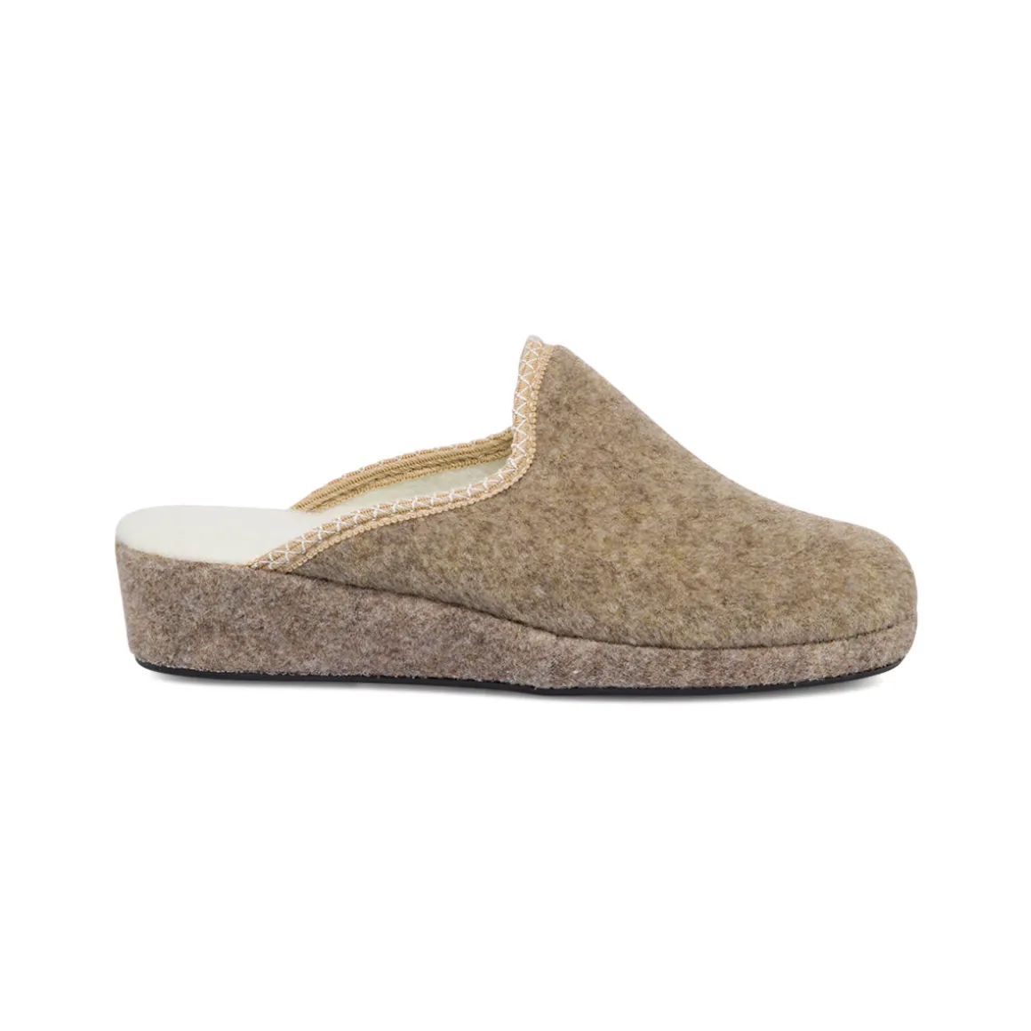Pantofole beige da Donna con suola in gomma Stilrosa