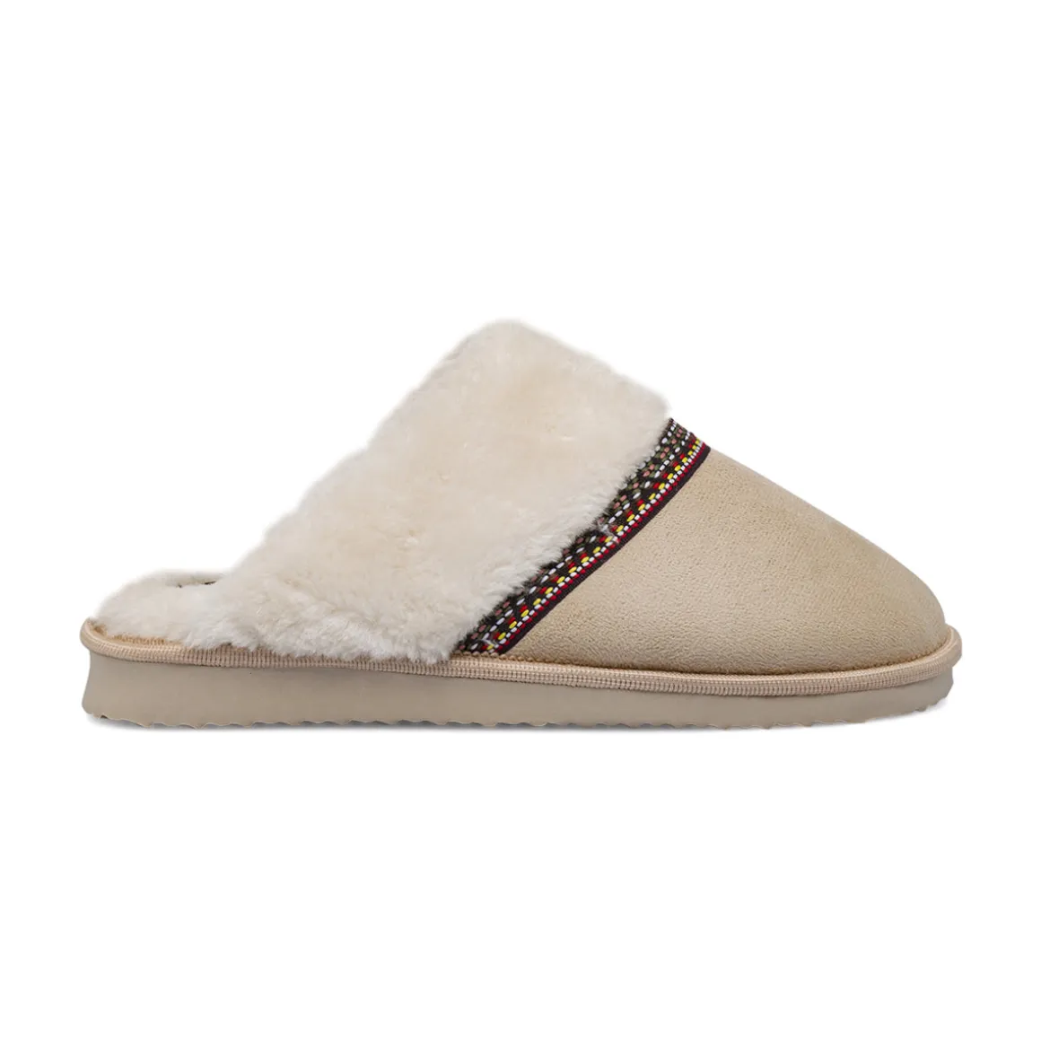 Pantofole beige da Donna con pelliccia sintetica Lora Ferres