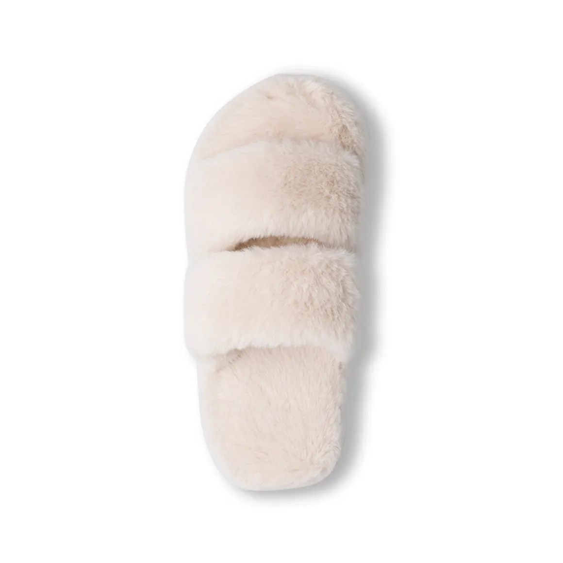Pantofole beige da donna in pelliccia sintetica Lora Ferres