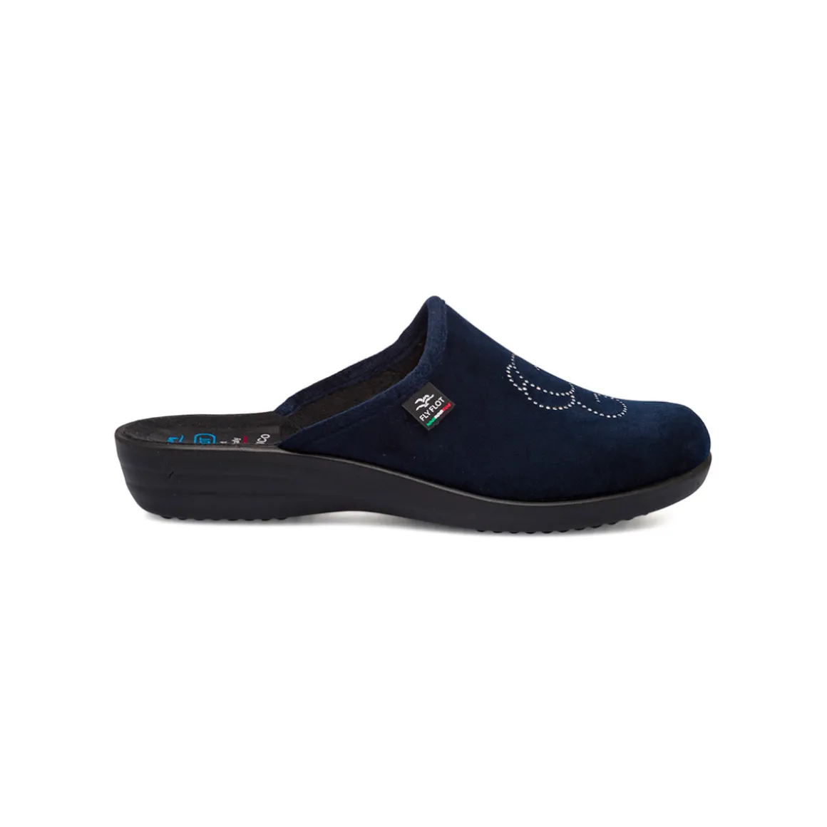 Pantofole blu da Donna con elefantino in strass Fly Flot