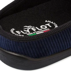Pantofole blu da uomo con sottopiede anatomico Fly Flot