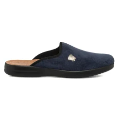 Pantofole blu da uomo con logo argento e sottopiede anti-shock Fly Flot