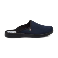 Pantofole blu da uomo in tessuto con sottopiede anatomico Fly Flot