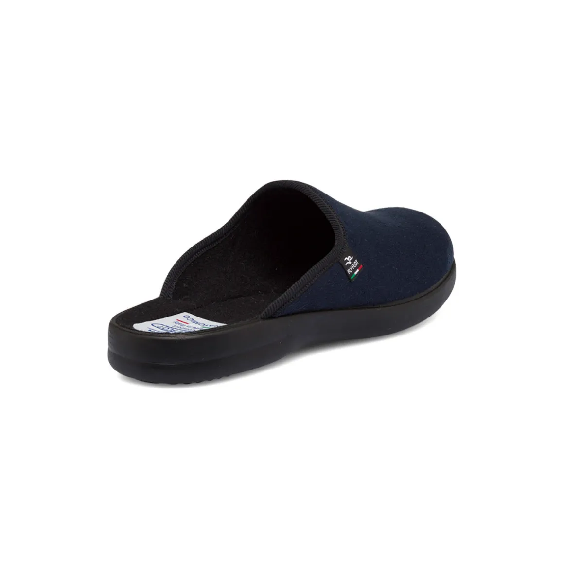 Pantofole blu da uomo in tessuto con sottopiede anatomico Fly Flot