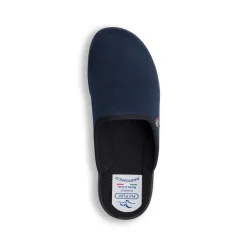 Pantofole blu da uomo in tessuto con sottopiede anatomico Fly Flot