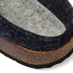 Pantofole blu in tessuto da uomo con cinturino Tè Verde