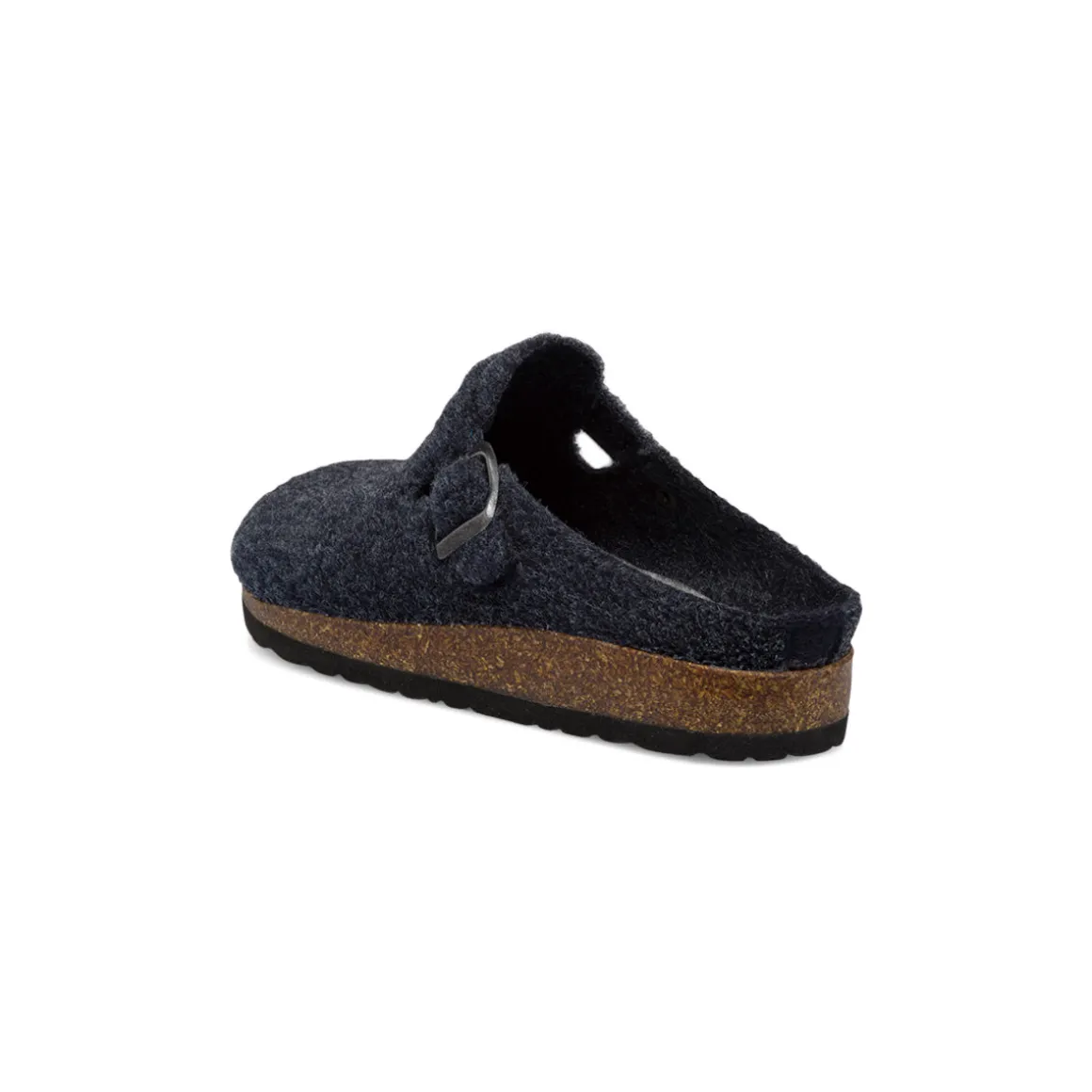 Pantofole blu in tessuto da donna con cinturino e fibbia Tè Verde