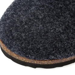 Pantofole blu in tessuto da donna con cinturino e fibbia Tè Verde