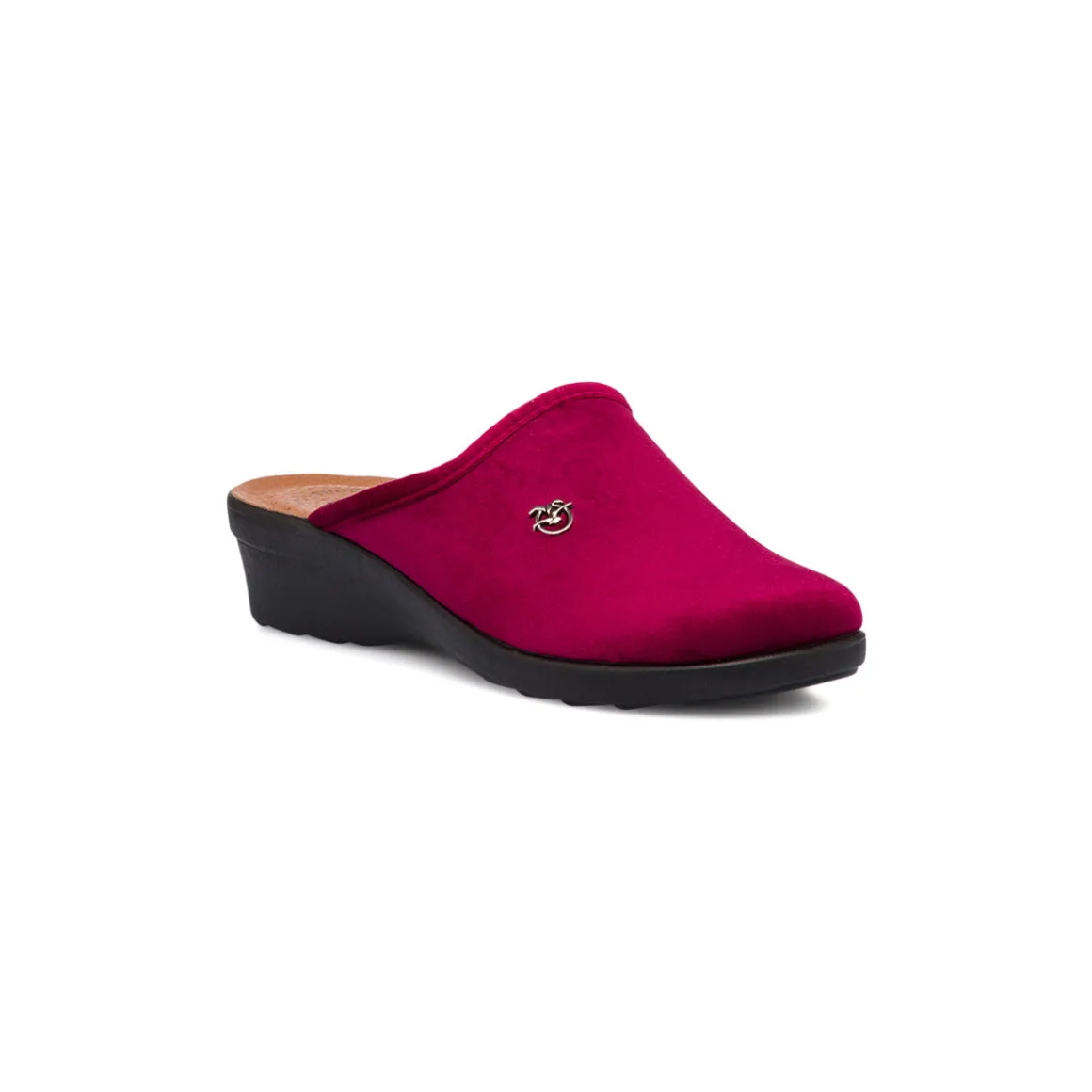 Pantofole bordeaux da Donna in pelle effetto velluto Fly Flot