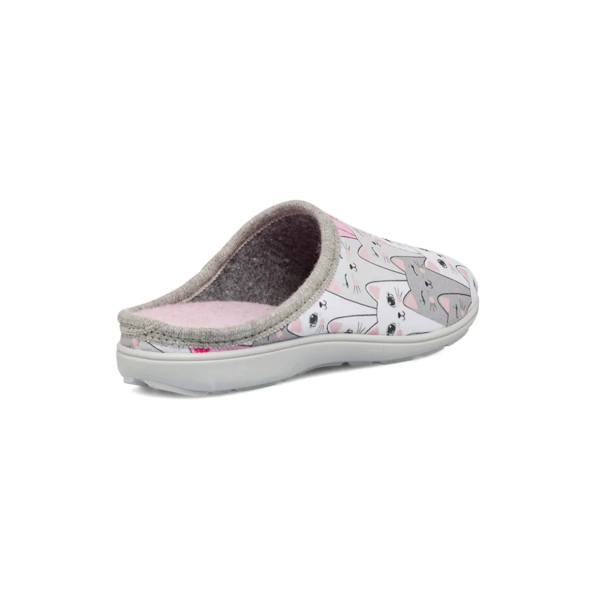 Pantofole con stampa gatti rosa e grigi da Donna Italia Trend