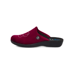 Pantofole da Donna bordeaux con elefantino in strass Fly Flot