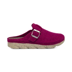 Pantofole da donna fucsia in feltro e fibbia Flex'is