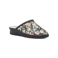 Pantofole da donna nere con sottopiede anatomico Italia Trend