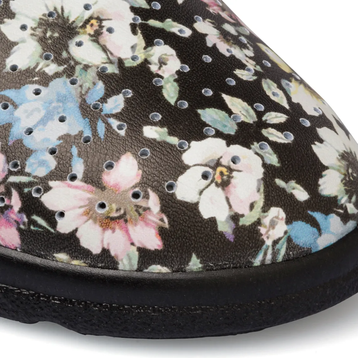 Pantofole da donna nere con sottopiede anatomico Italia Trend