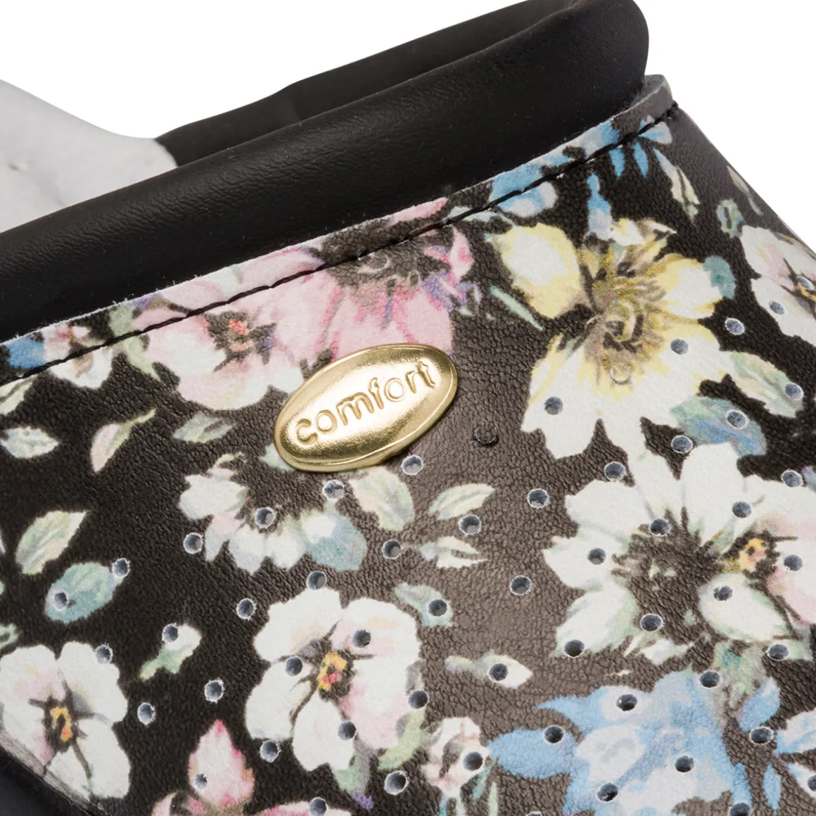 Pantofole da donna nere con sottopiede anatomico Italia Trend