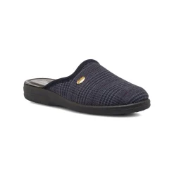 Pantofole da Uomo blu con dettaglio a quadri Italia Trend
