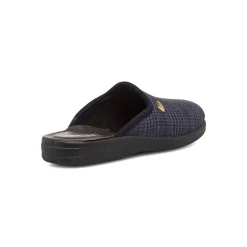 Pantofole da Uomo blu con dettaglio a quadri Italia Trend