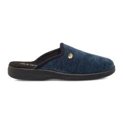 Pantofole da Uomo blu effetto ciniglia Italia Trend