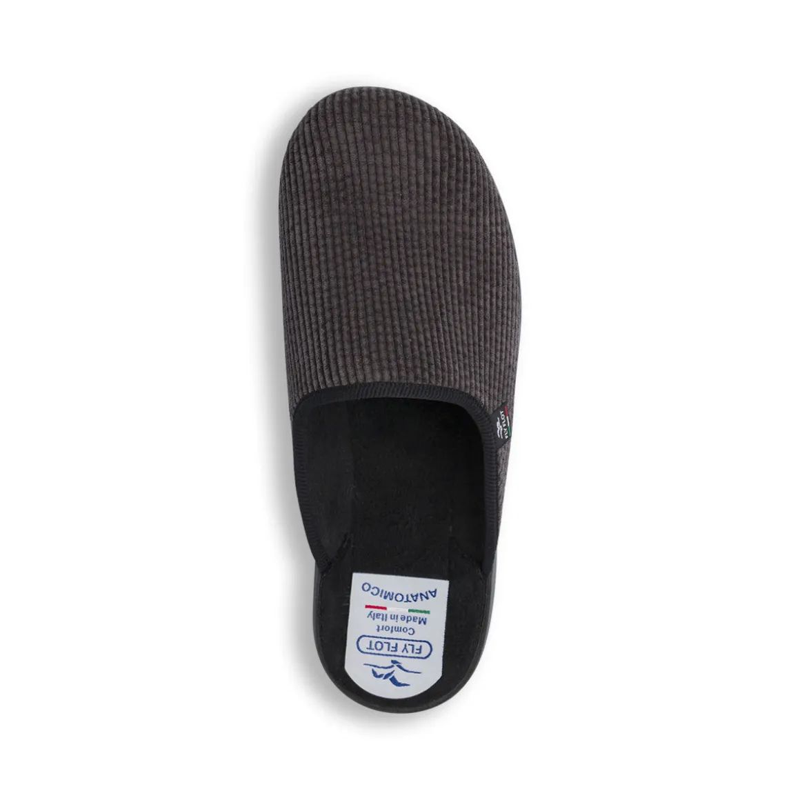 Pantofole da Uomo Grigie in Tessuto con Suola Ergonomica Fly Flot