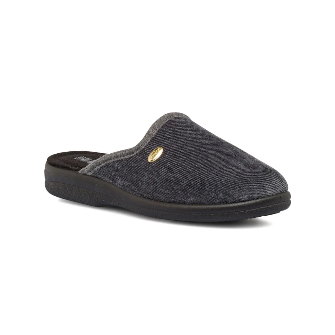 Pantofole da Uomo in tessuto grigio effetto ciniglia Italia Trend