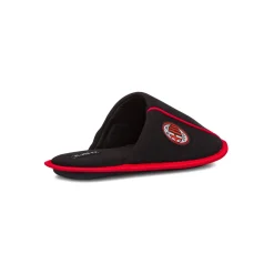 Pantofole da uomo nere con logo Milan