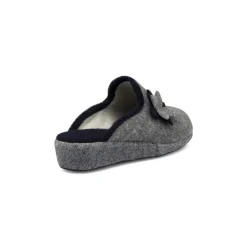 Pantofole grigie da donna con fiore Stilrosa