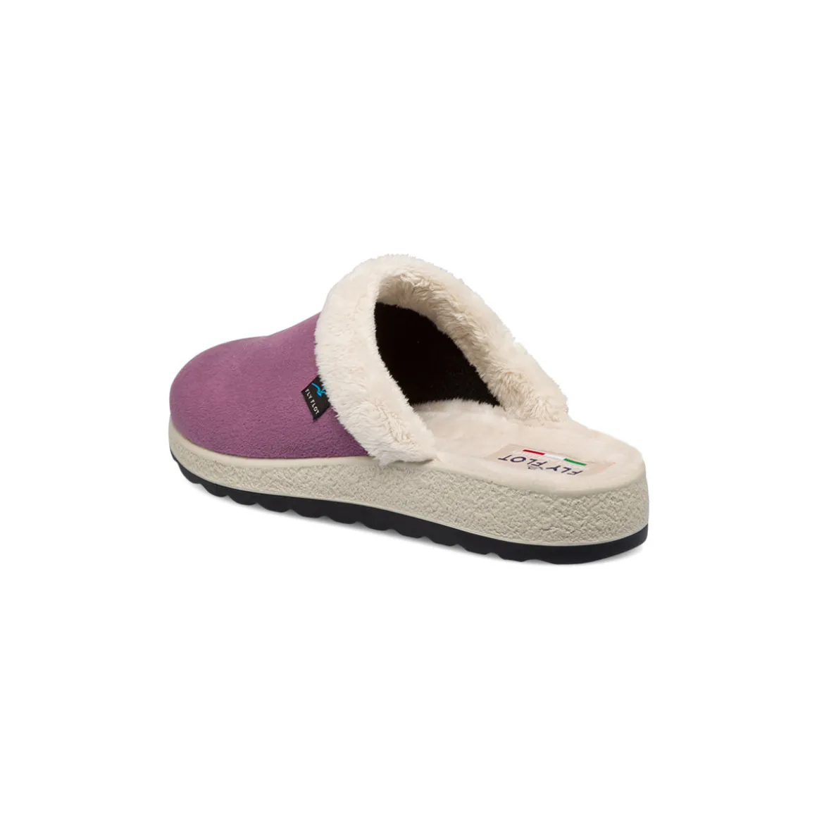 Pantofole lilla da donna con colletto imbottito Fly Flot
