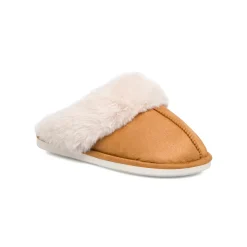 Pantofole marrone chiaro da donna con pelliccia sintetica Lora Ferres