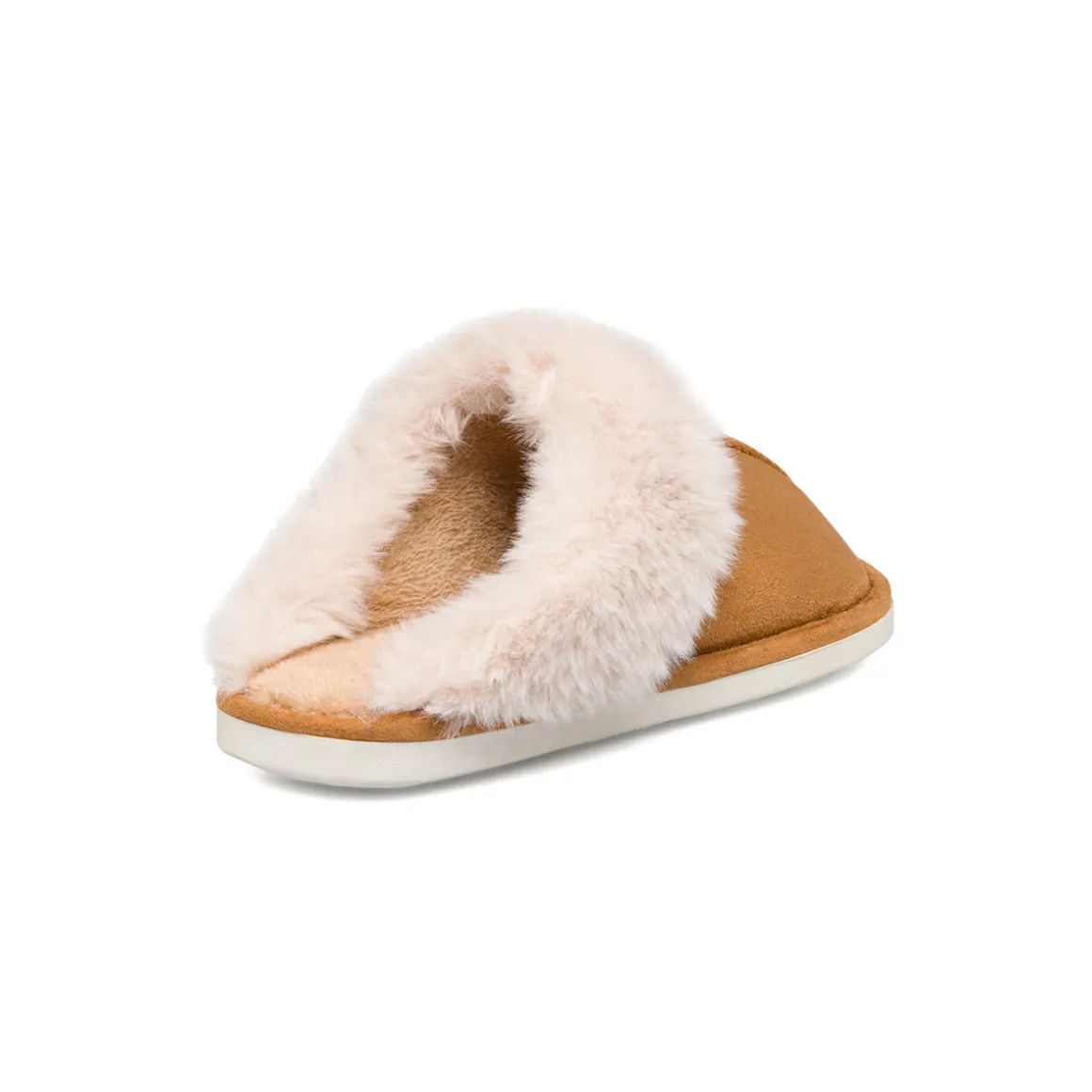 Pantofole marrone chiaro da donna con pelliccia sintetica Lora Ferres