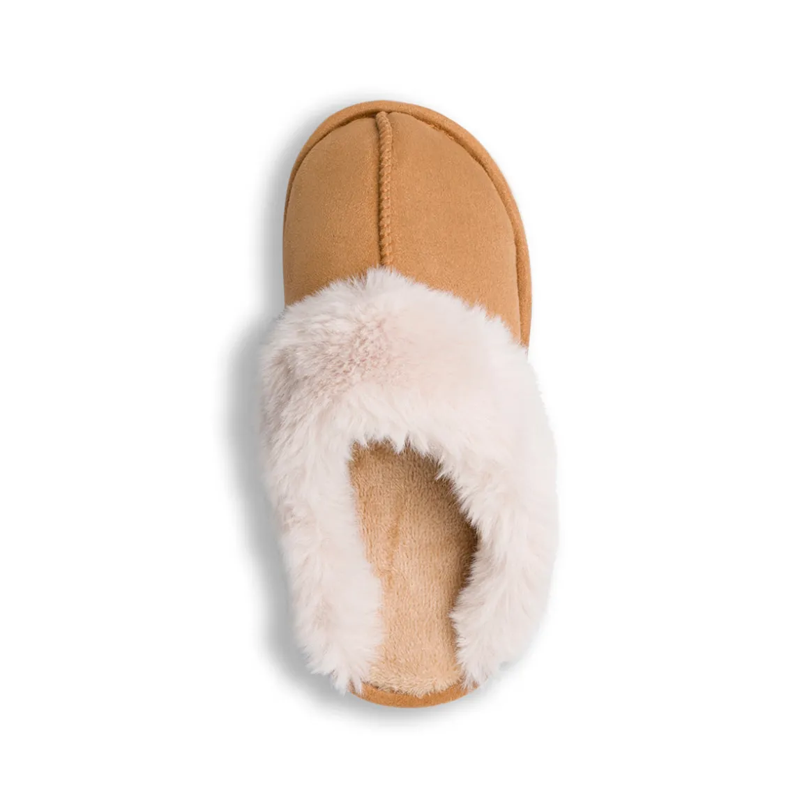 Pantofole marrone chiaro da donna con pelliccia sintetica Lora Ferres