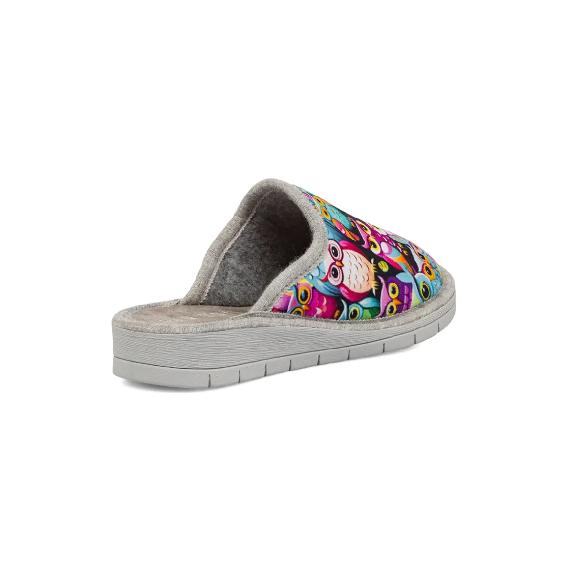 Pantofole multicolori da Donna con stampa gufi Italia Trend