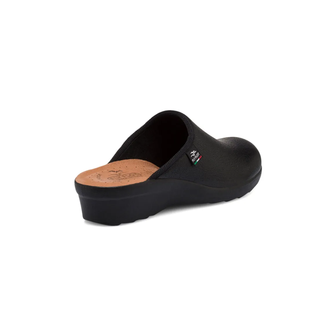 Pantofole nere da donna con sottopiede anti-shock Fly Flot