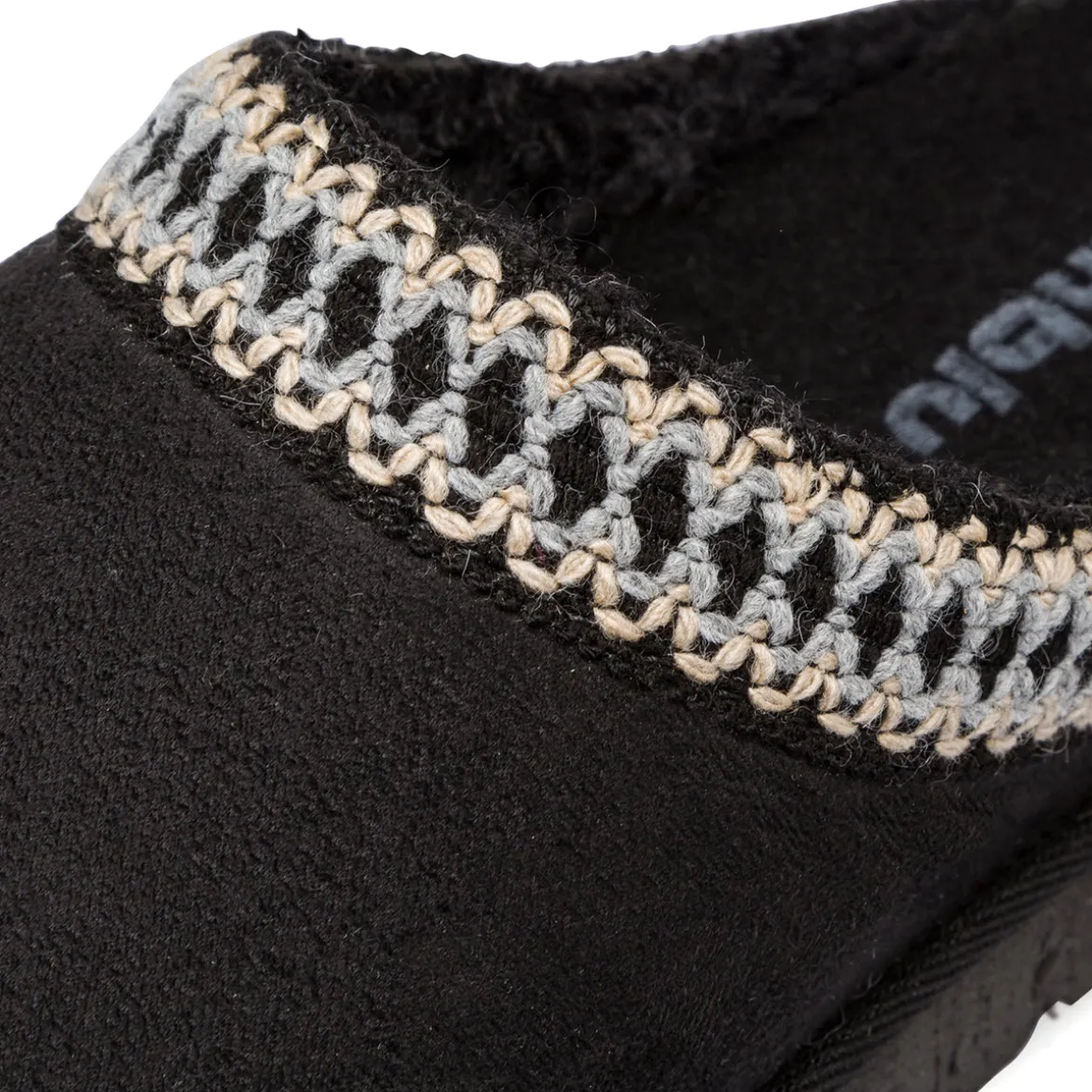 Pantofole nere da Donna in similpelle effetto scamosciato Inblu