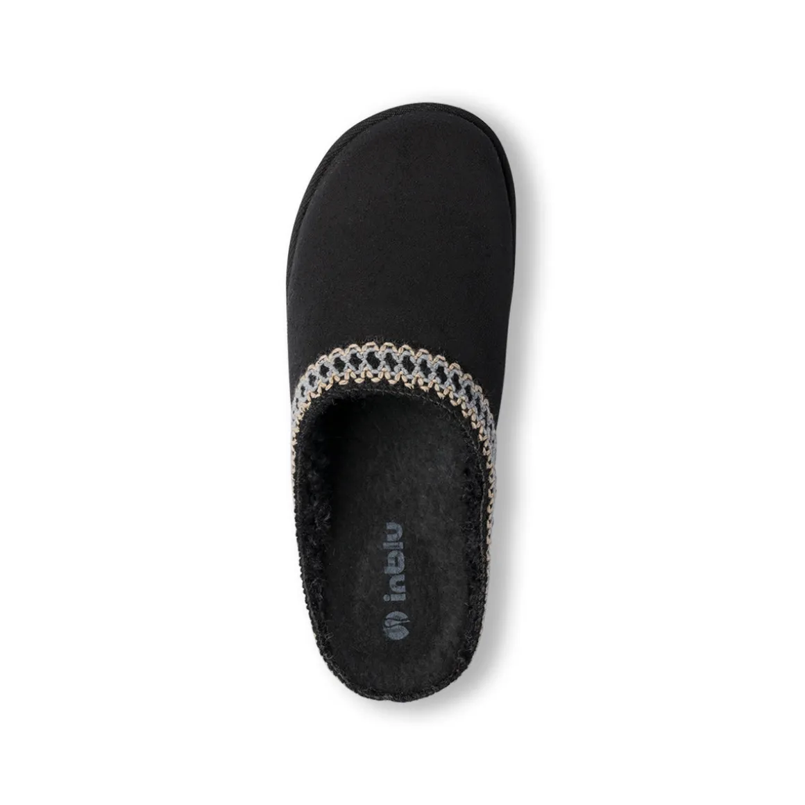 Pantofole nere da Donna in similpelle effetto scamosciato Inblu