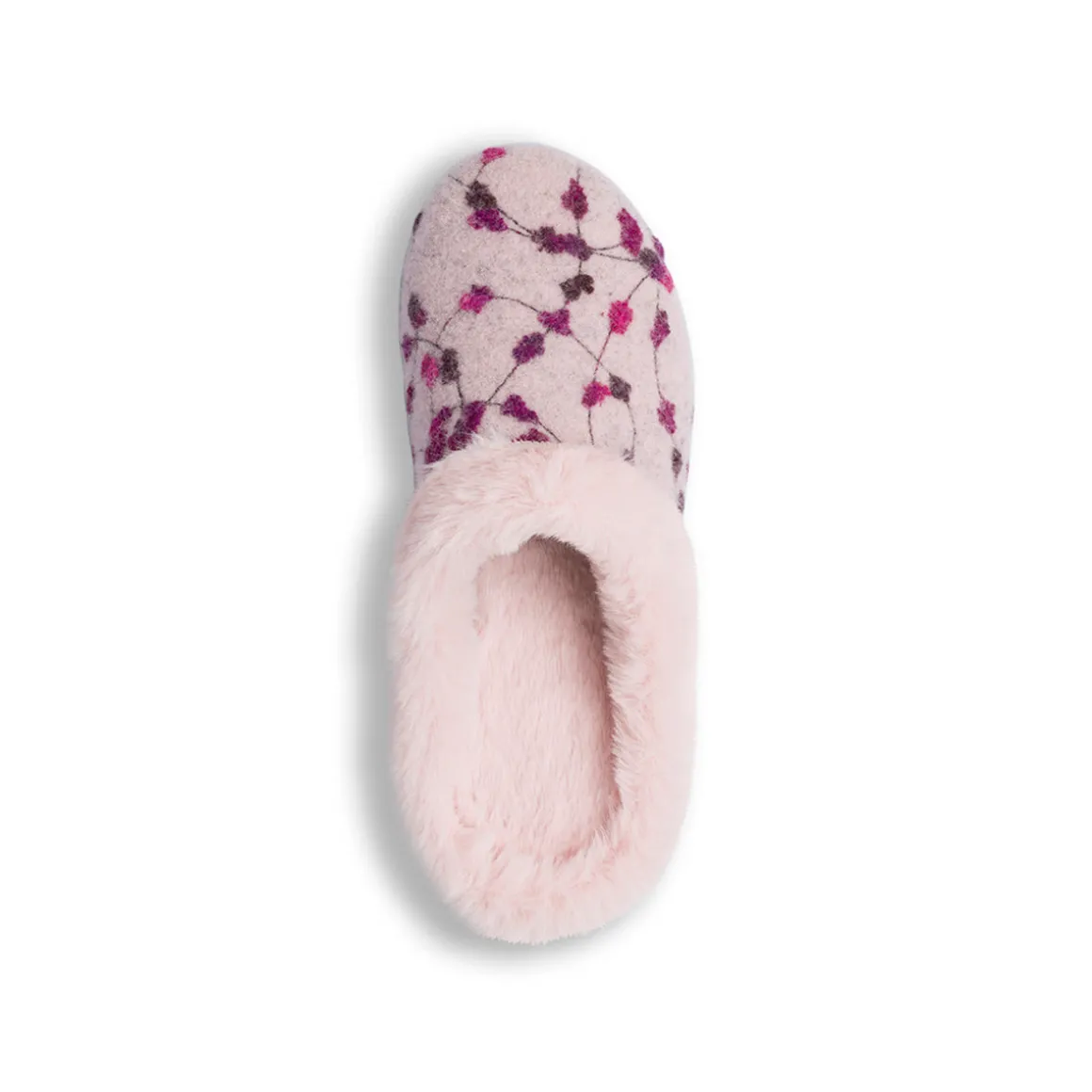 Pantofole rosa da Donna in tessuto con pelo sintetico Italia Trend