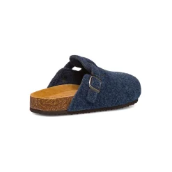 Pantofole sabot da Uomo in feltro blu De Fonseca