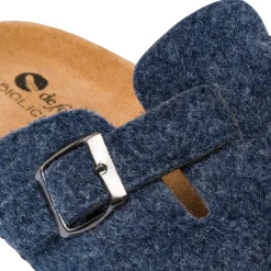Pantofole sabot da Uomo in feltro blu De Fonseca