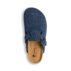 Pantofole sabot da Uomo in feltro blu De Fonseca
