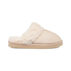 Pantofole sabot imbottite beige da donna Lora Ferres