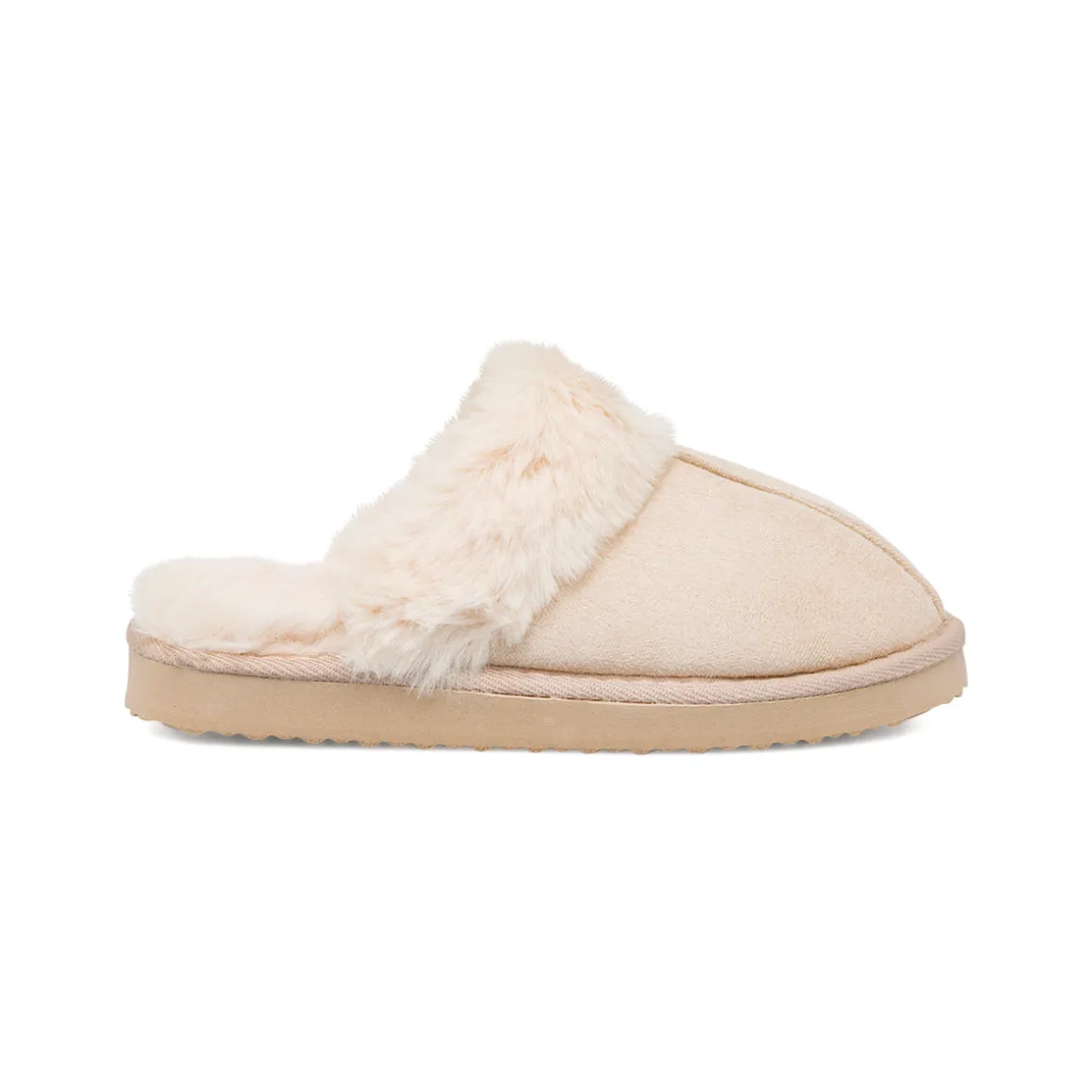 Pantofole sabot imbottite beige da donna Lora Ferres