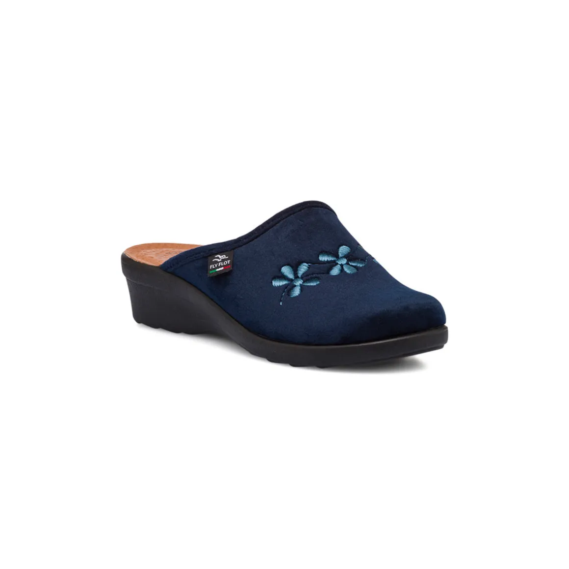 Pantofole sanitarie blu da Donna Fly Flot con fiori