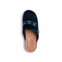 Pantofole sanitarie blu da Donna Fly Flot con fiori
