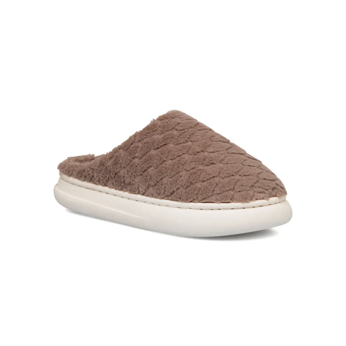 Pantofole taupe da donna in pelliccia sintetica Lora Ferres