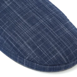 Pantofole Uomo in Tessuto Blu con Trama Melangiata De Fonseca