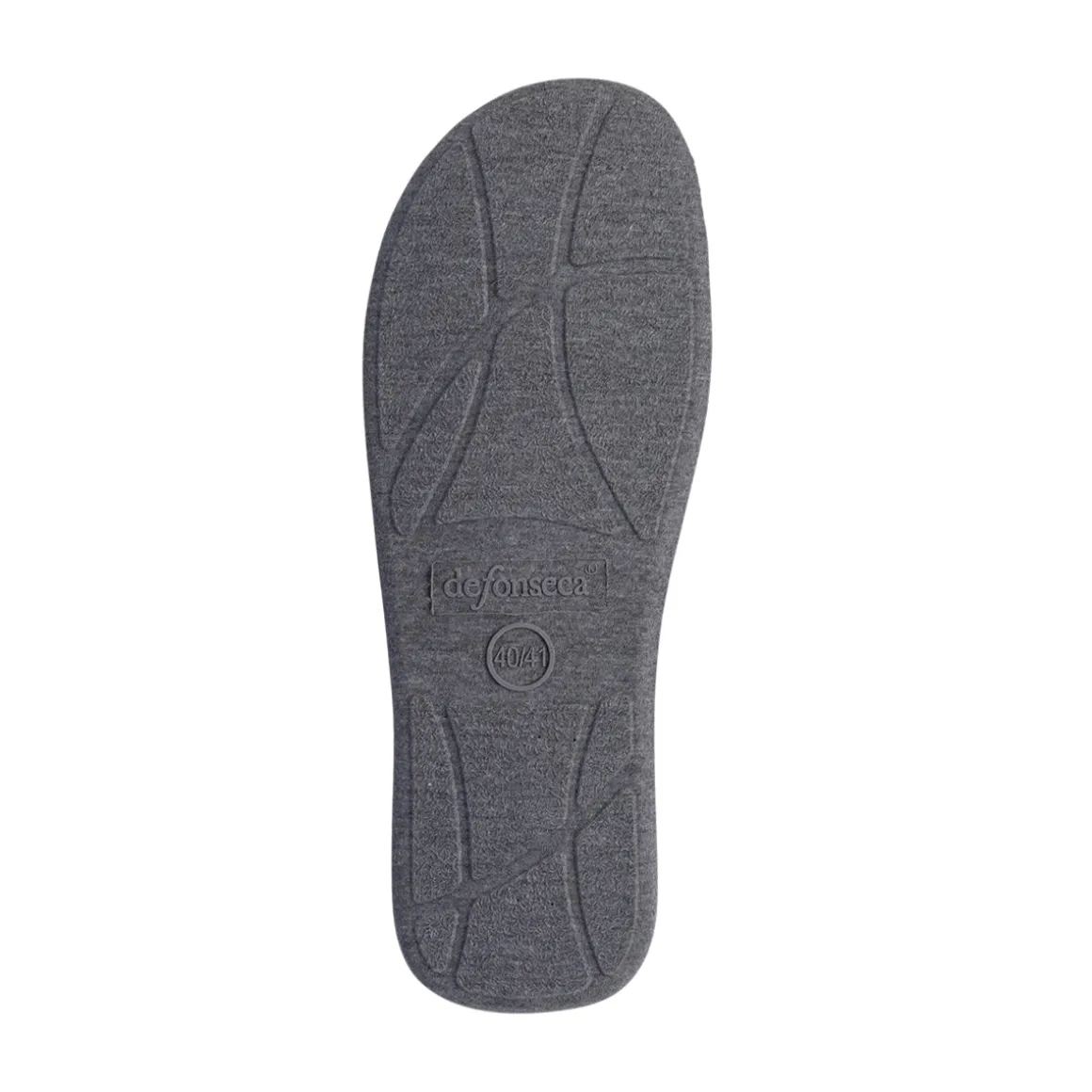 Pantofole Uomo in Tessuto Blu con Trama Melangiata De Fonseca