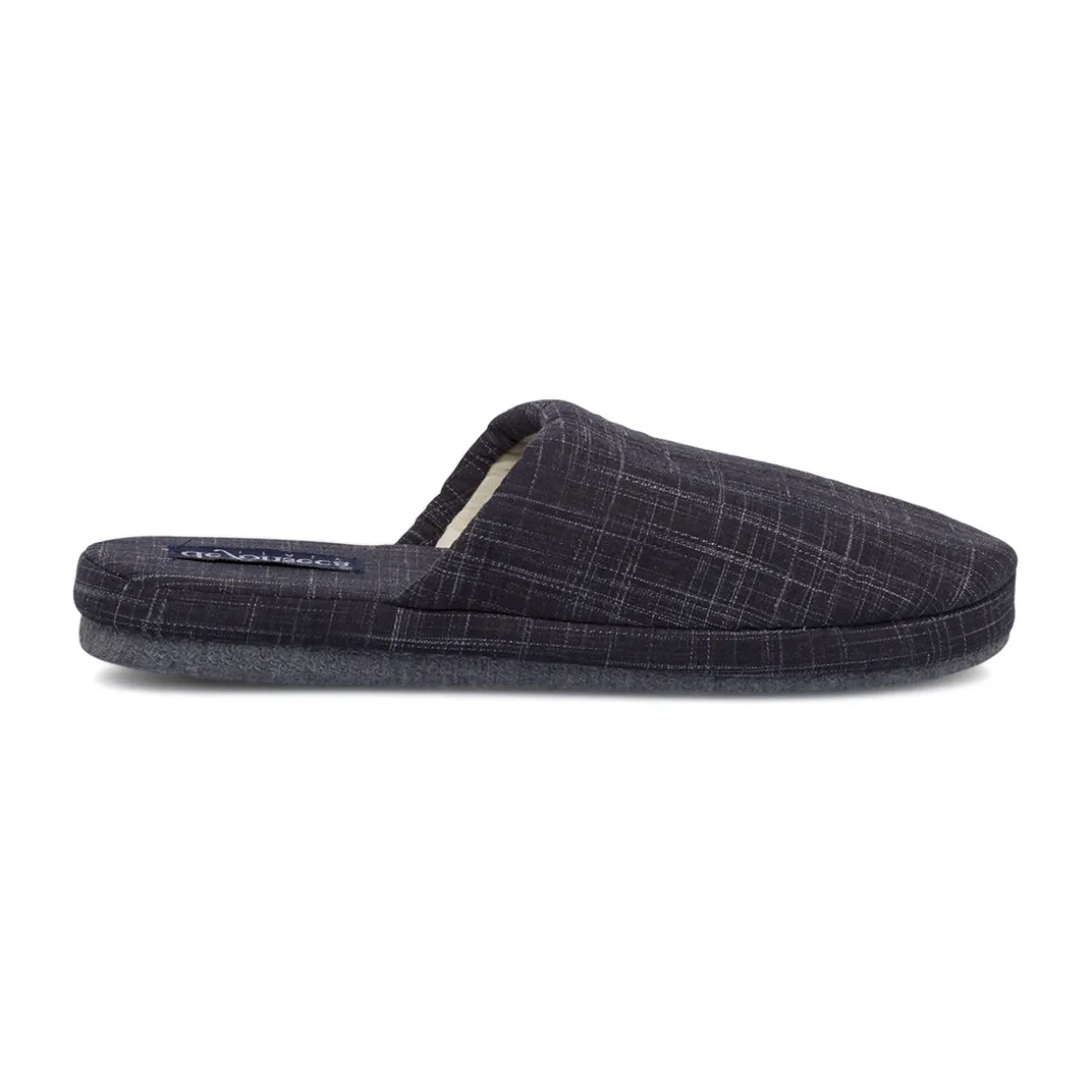 Pantofole Uomo in Tessuto Grigio con Trama Melangiata De Fonseca