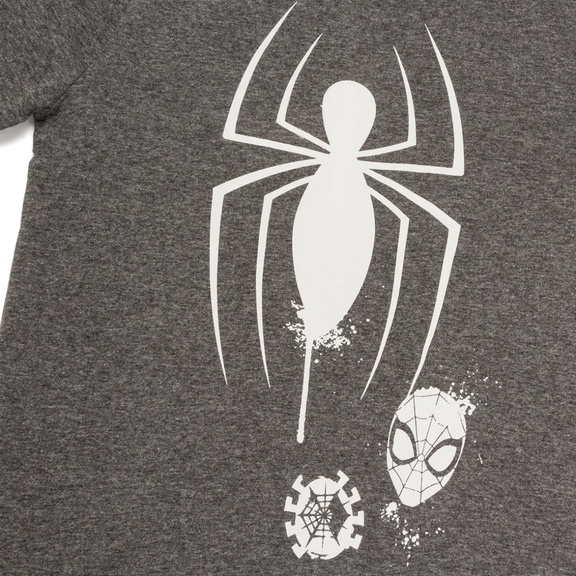 Pigiama corto grigio e rosso da bambino con stampa Spiderman Marvel
